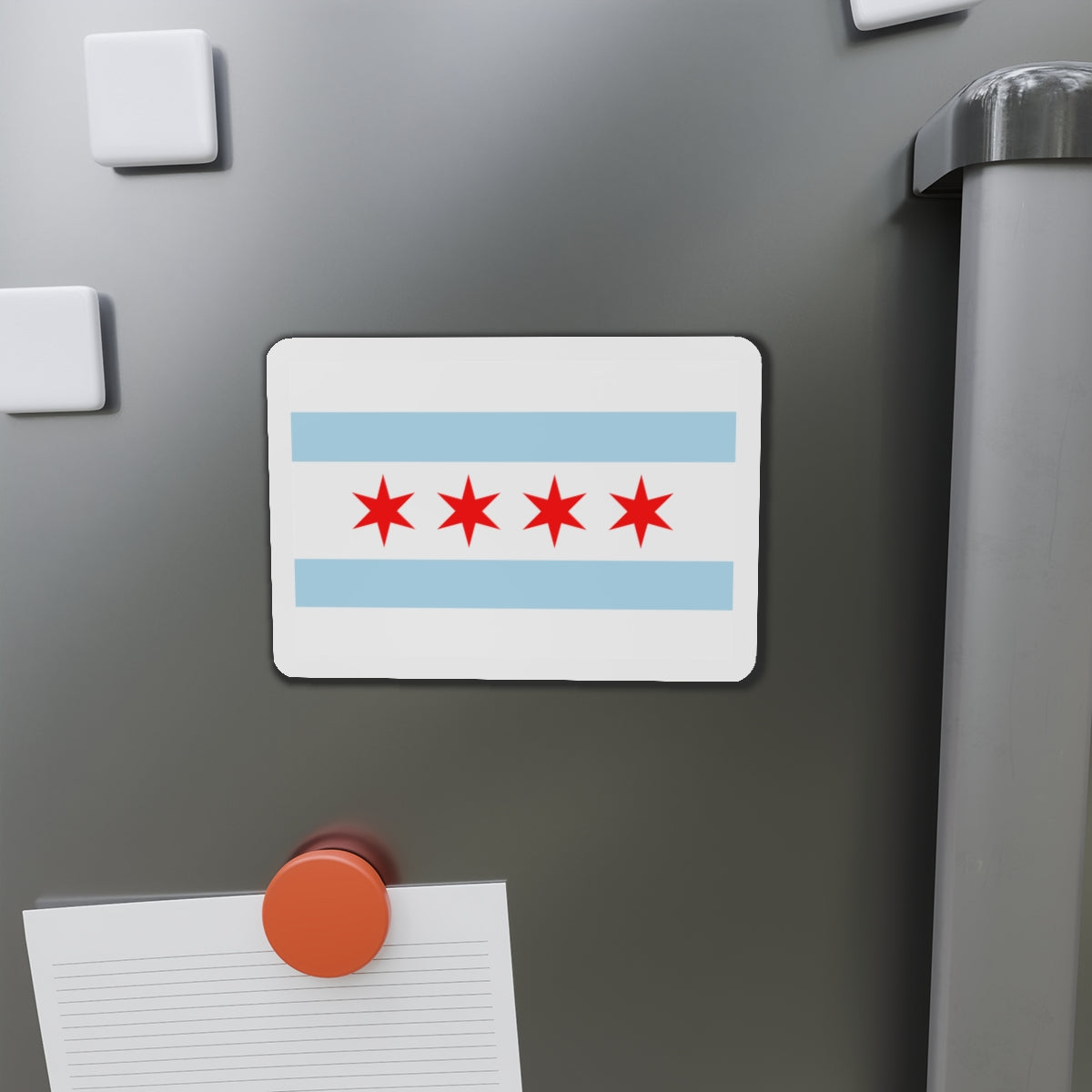 Flag of Chicago Illinois - Die-Cut Magnet-The Sticker Space