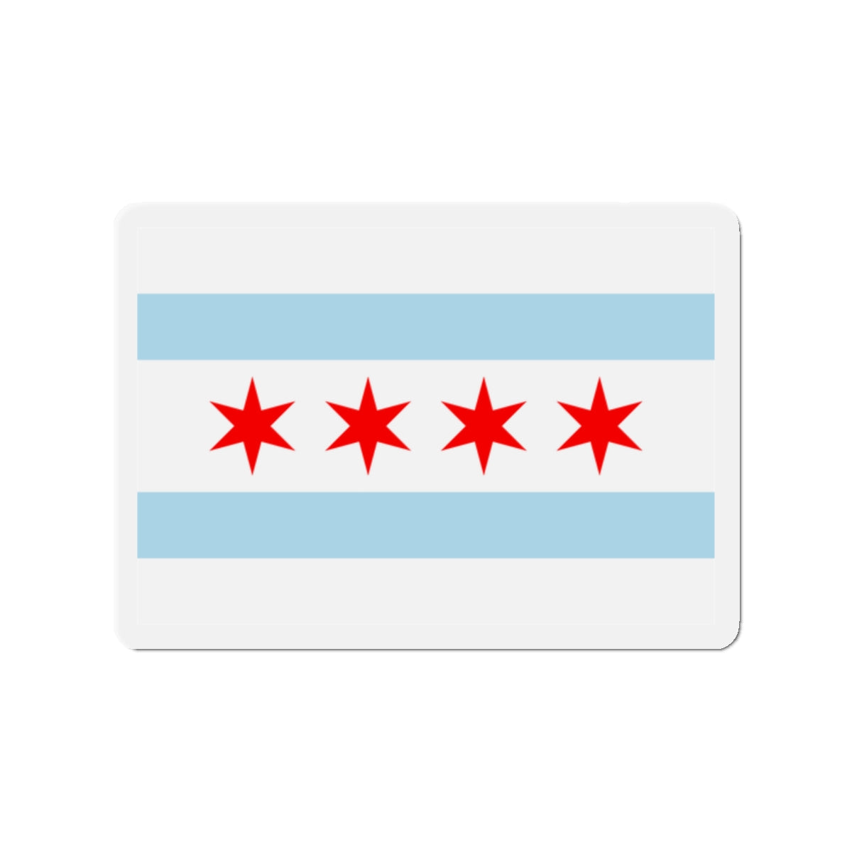 Flag of Chicago Illinois - Die-Cut Magnet-2" x 2"-The Sticker Space