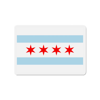 Flag of Chicago Illinois - Die-Cut Magnet-3" x 3"-The Sticker Space