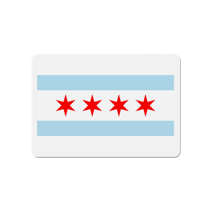 Flag of Chicago Illinois - Die-Cut Magnet-4" x 4"-The Sticker Space