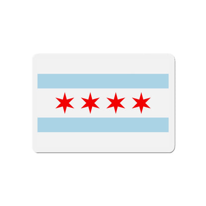 Flag of Chicago Illinois - Die-Cut Magnet-5" x 5"-The Sticker Space