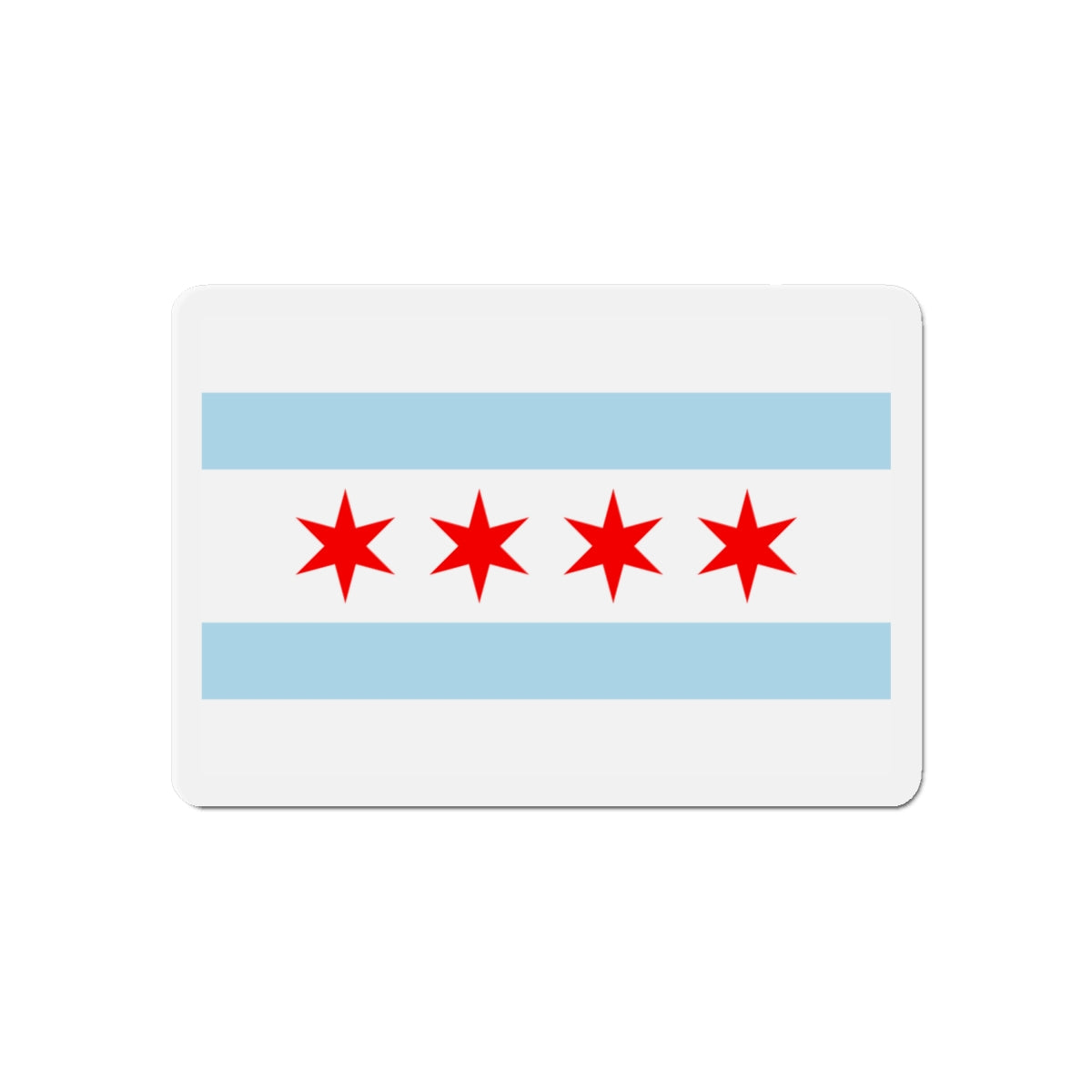 Flag of Chicago Illinois - Die-Cut Magnet-6 × 6"-The Sticker Space