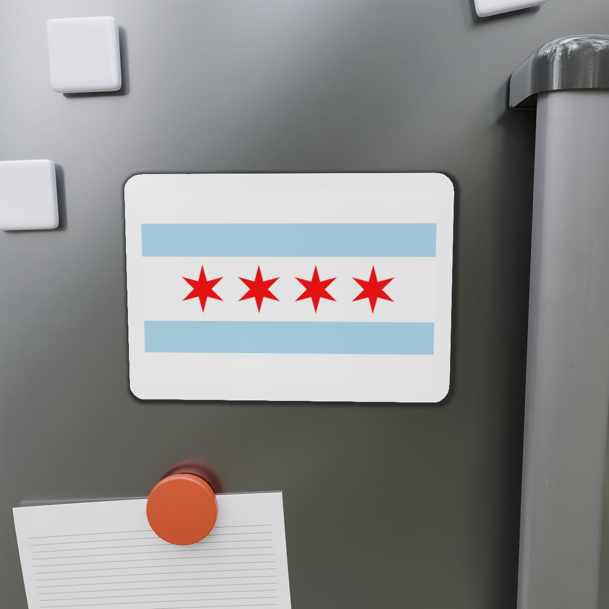 Flag of Chicago Illinois - Die-Cut Magnet-The Sticker Space