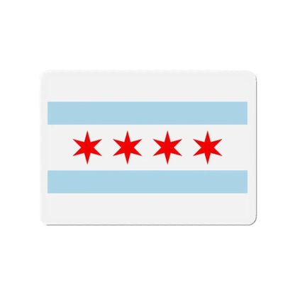 Flag of Chicago Illinois - Refrigerator Magnet 2 Inch - The Sticker Space