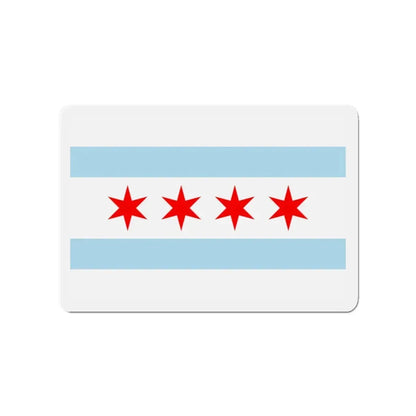 Flag of Chicago Illinois - Refrigerator Magnet 3 Inch - The Sticker Space