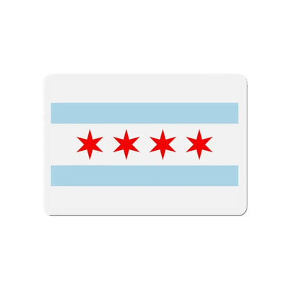 Flag of Chicago Illinois - Refrigerator Magnet 4 Inch - The Sticker Space