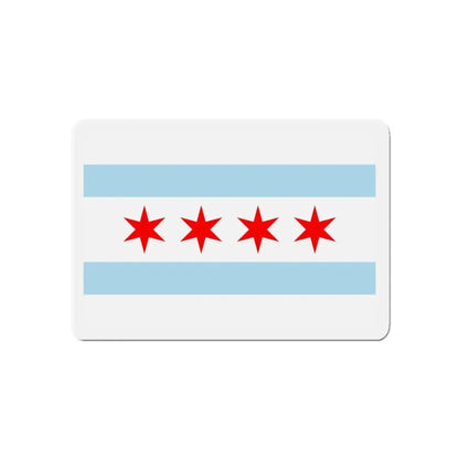 Flag of Chicago Illinois - Refrigerator Magnet 5 Inch - The Sticker Space