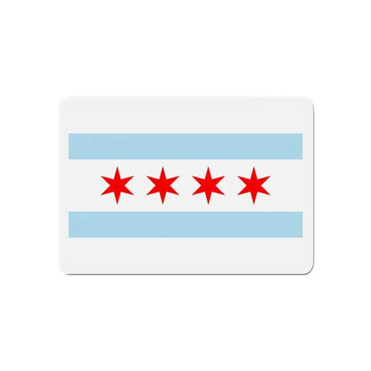 Flag of Chicago Illinois - Refrigerator Magnet 6 Inch - The Sticker Space