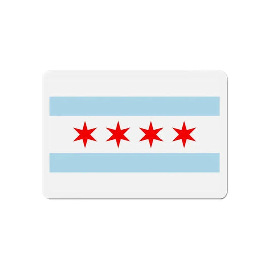Flag of Chicago Illinois - Refrigerator Magnet 6 Inch - The Sticker Space