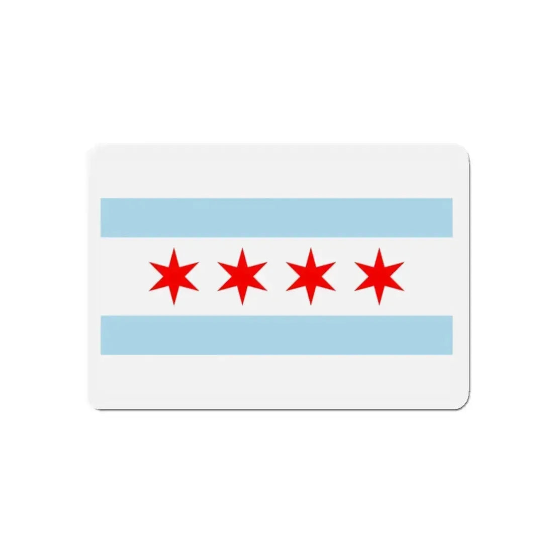 Flag of Chicago Illinois - Refrigerator Magnet - The Sticker Space