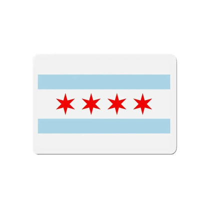 Flag of Chicago Illinois - Refrigerator Magnet - The Sticker Space