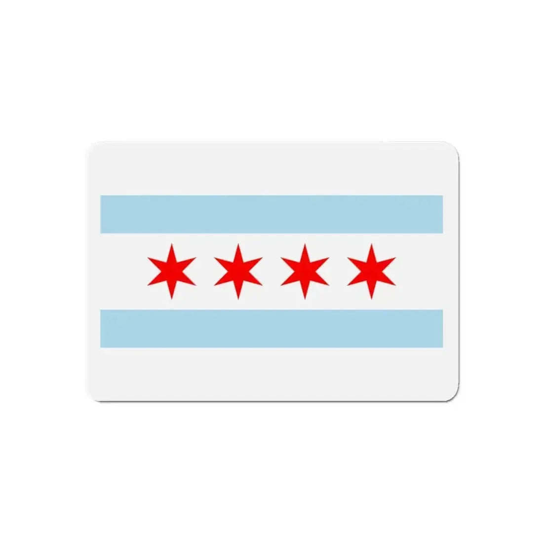 Flag of Chicago Illinois - Refrigerator Magnet - The Sticker Space