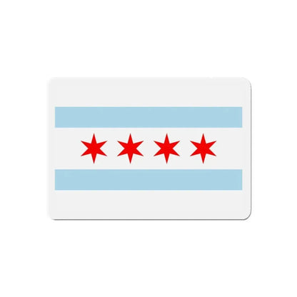 Flag of Chicago Illinois - Refrigerator Magnet - The Sticker Space
