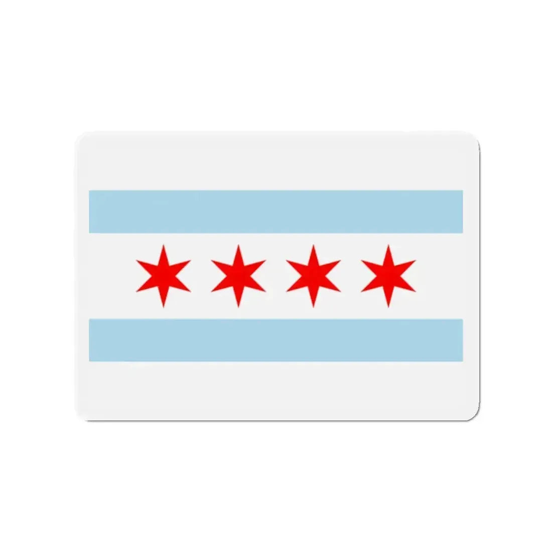 Flag of Chicago Illinois - Refrigerator Magnet - The Sticker Space