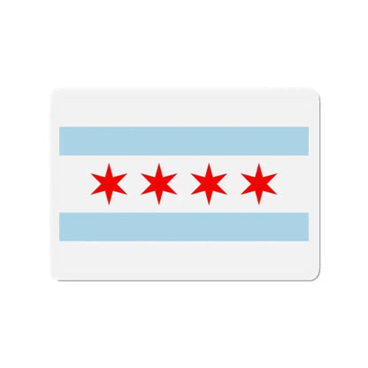 Flag of Chicago Illinois - Refrigerator Magnet - The Sticker Space