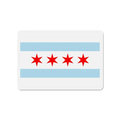 Flag of Chicago Illinois - Refrigerator Magnet - The Sticker Space