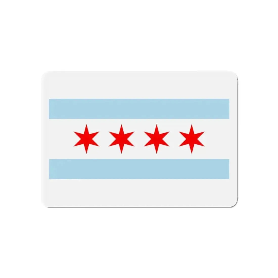 Flag of Chicago Illinois - Refrigerator Magnet - The Sticker Space