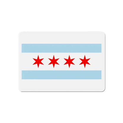 Flag of Chicago Illinois - Refrigerator Magnet - The Sticker Space