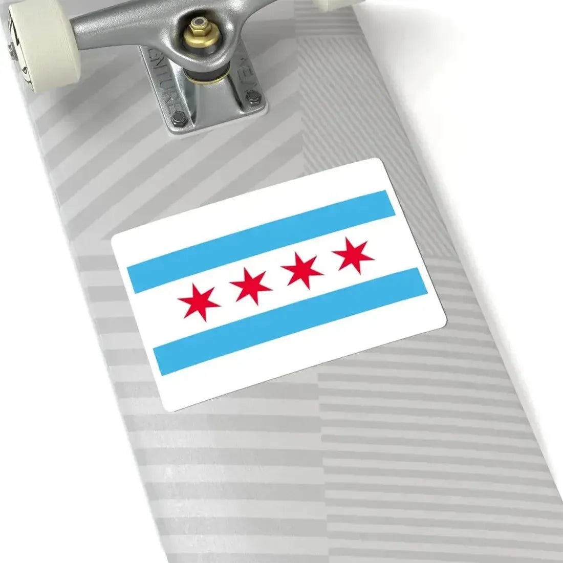 Flag of Chicago Illinois (United States) STICKER Vinyl Kiss-Cut Decal - The Sticker Space