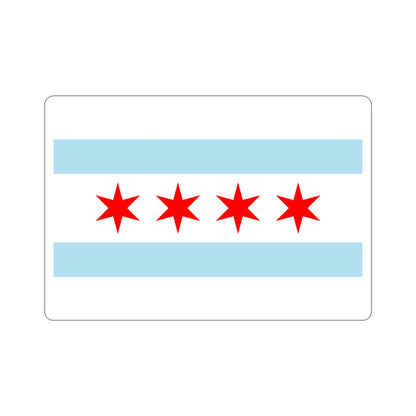 Flag of Chicago Illinois USA STICKER Vinyl Die-Cut Decal-4 Inch-The Sticker Space