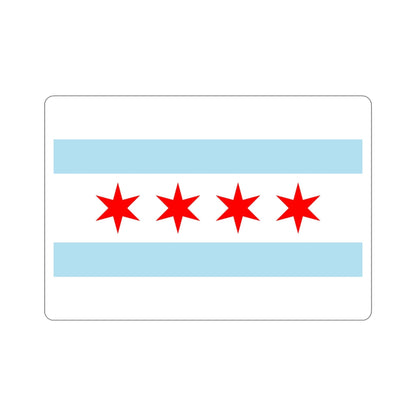 Flag of Chicago Illinois USA STICKER Vinyl Die-Cut Decal-6 Inch-The Sticker Space