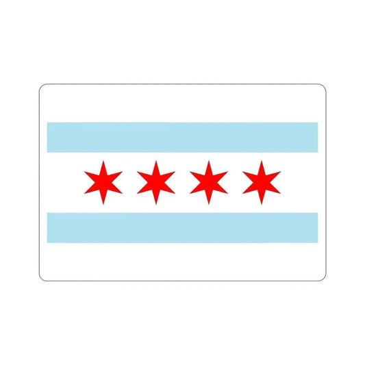 Flag of Chicago Illinois USA STICKER Vinyl Die-Cut Decal 6 Inch - The Sticker Space
