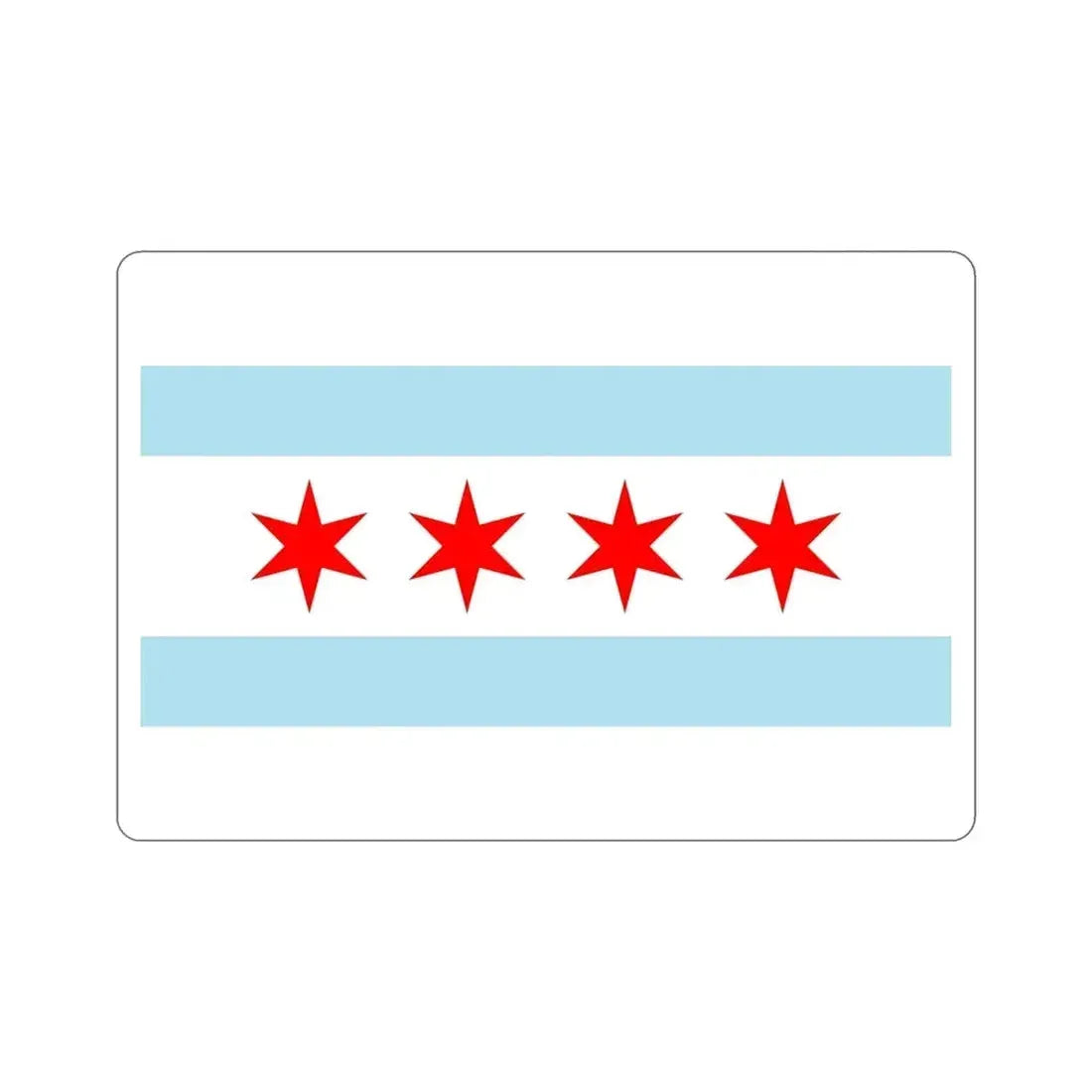 Flag of Chicago Illinois USA STICKER Vinyl Die-Cut Decal - The Sticker Space