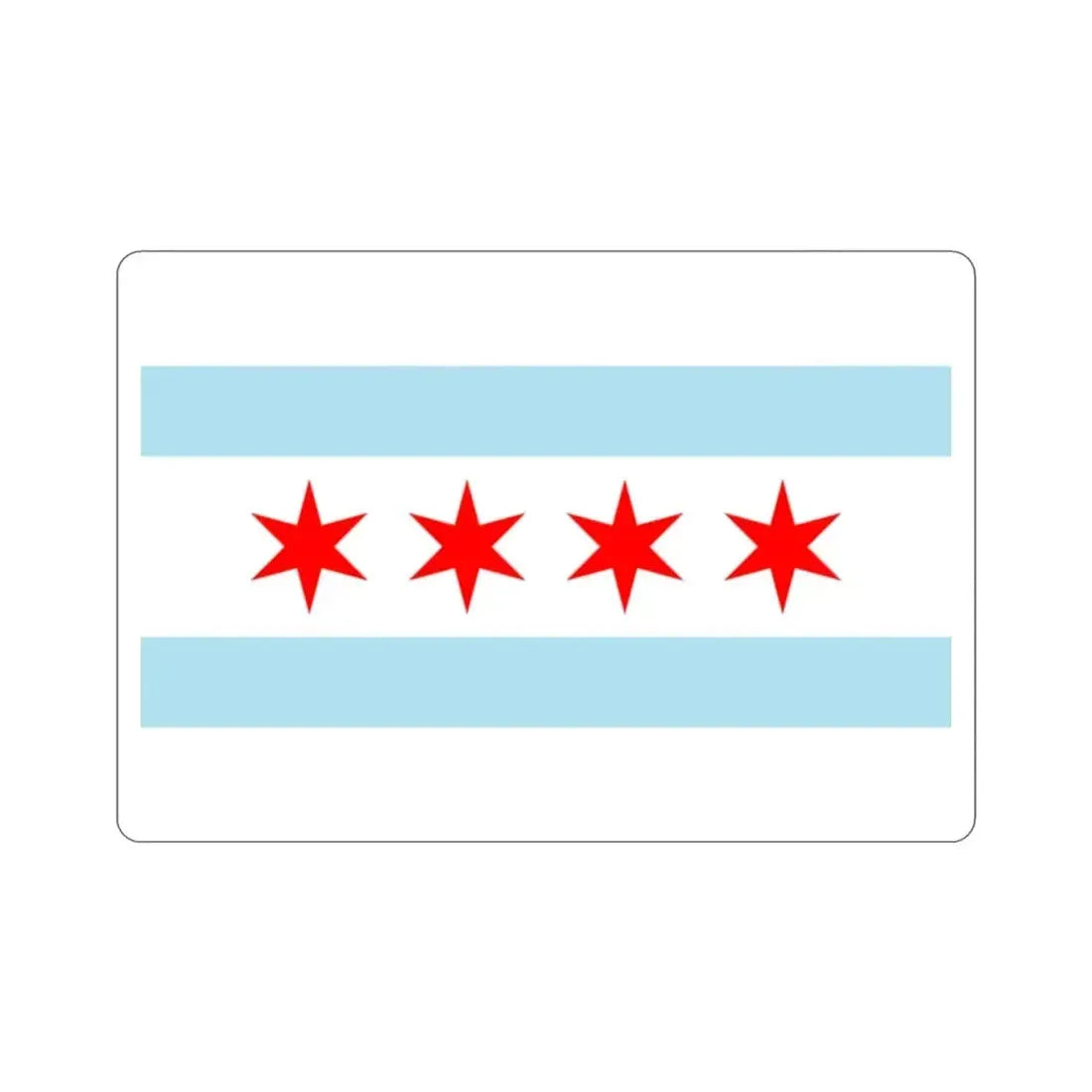 Flag of Chicago Illinois USA STICKER Vinyl Die-Cut Decal - The Sticker Space
