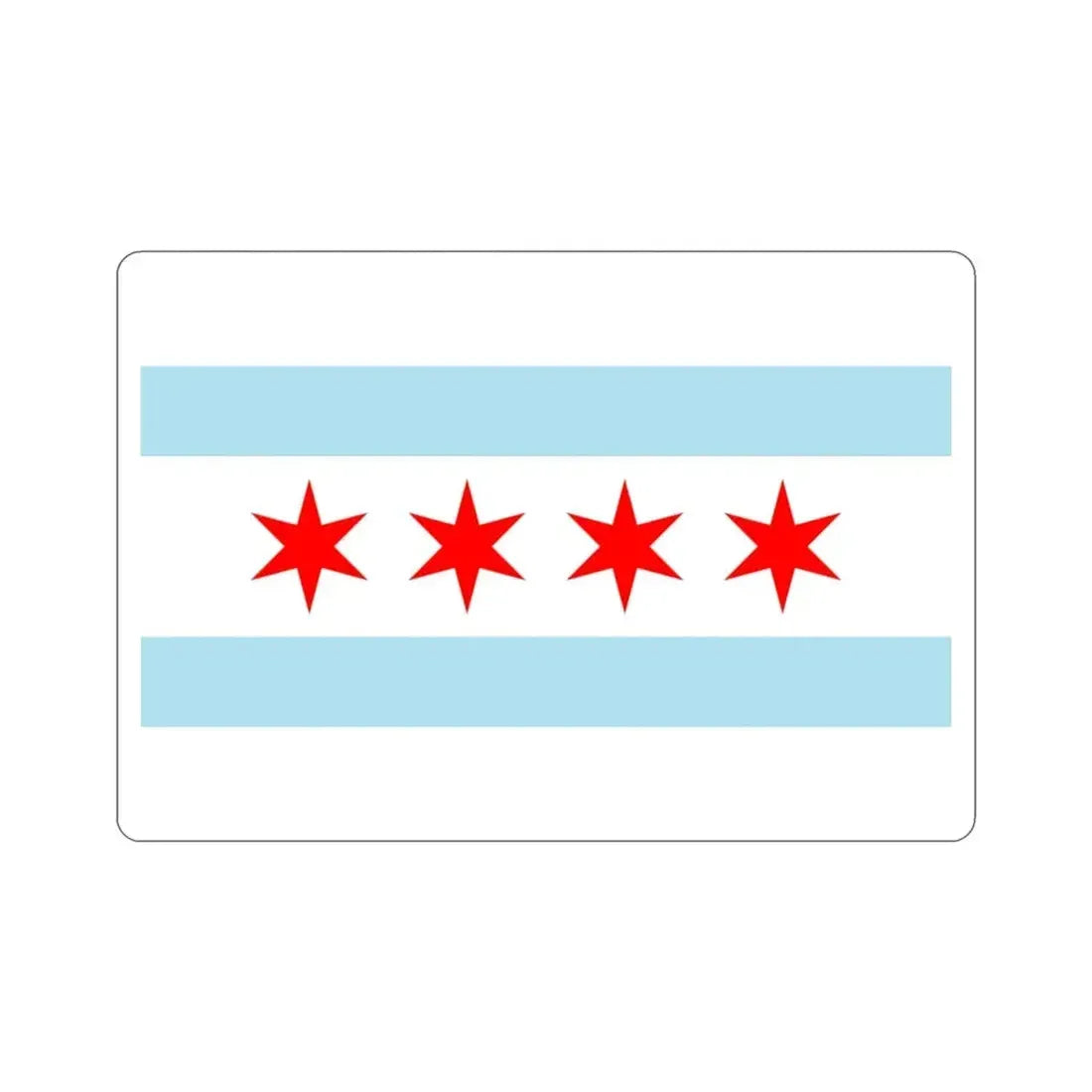 Flag of Chicago Illinois USA STICKER Vinyl Die-Cut Decal - The Sticker Space
