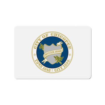 Flag of Chicopee Massachusetts - Die-Cut Magnet-2" x 2"-The Sticker Space