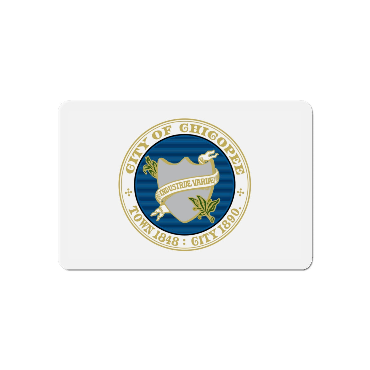 Flag of Chicopee Massachusetts - Die-Cut Magnet-6 × 6"-The Sticker Space