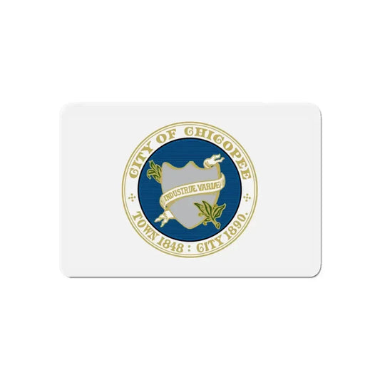 Flag of Chicopee Massachusetts - Refrigerator Magnet 6 Inch - The Sticker Space