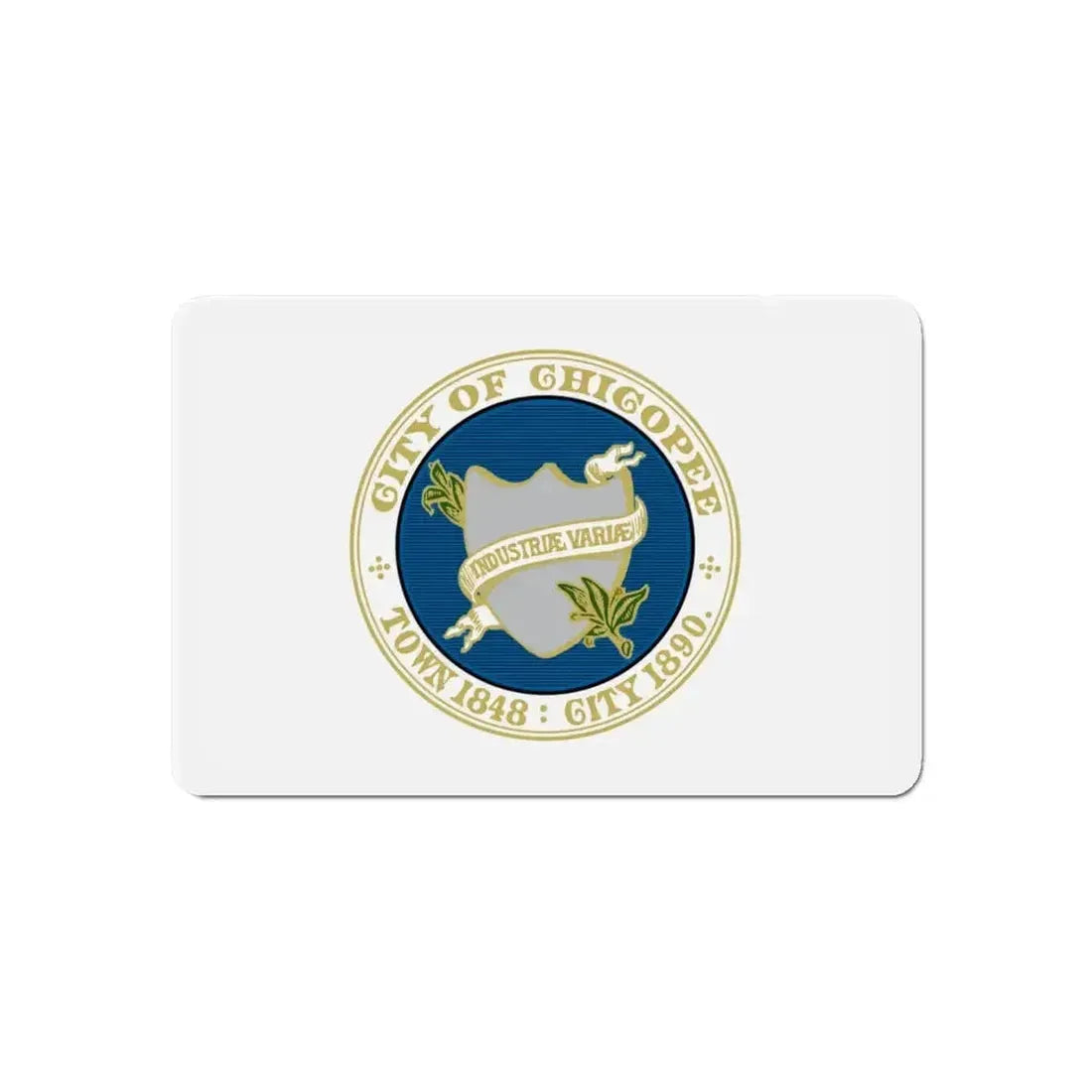 Flag of Chicopee Massachusetts - Refrigerator Magnet - The Sticker Space