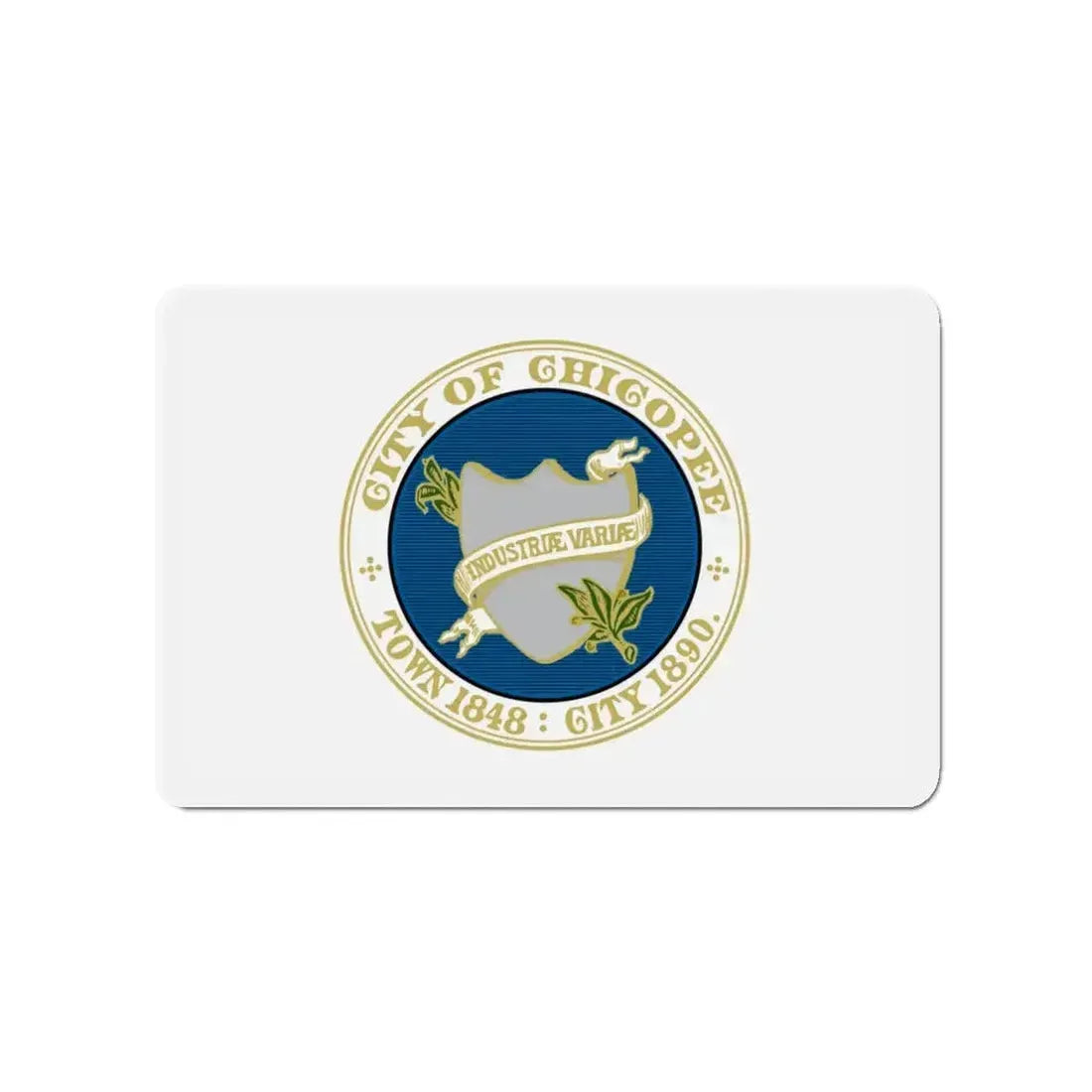 Flag of Chicopee Massachusetts - Refrigerator Magnet - The Sticker Space