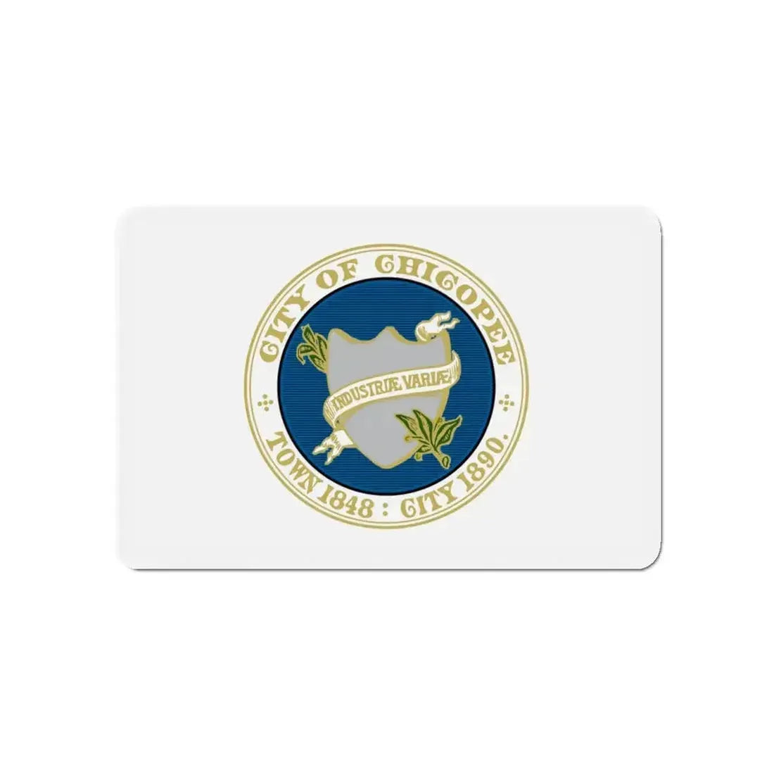 Flag of Chicopee Massachusetts - Refrigerator Magnet - The Sticker Space