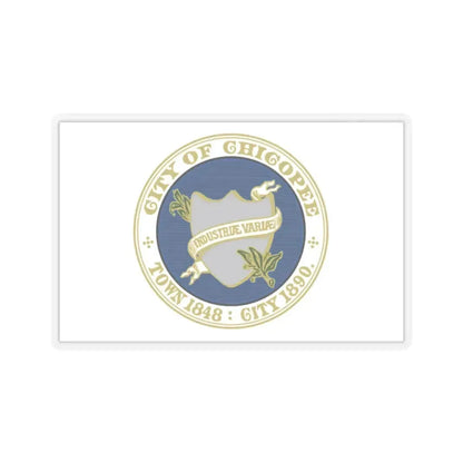 Flag of Chicopee, Massachusetts - STICKER Vinyl Kiss-Cut Decal 2 Inch Transparent - The Sticker Space