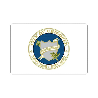 Flag of Chicopee Massachusetts USA STICKER Vinyl Die-Cut Decal 6 Inch - The Sticker Space
