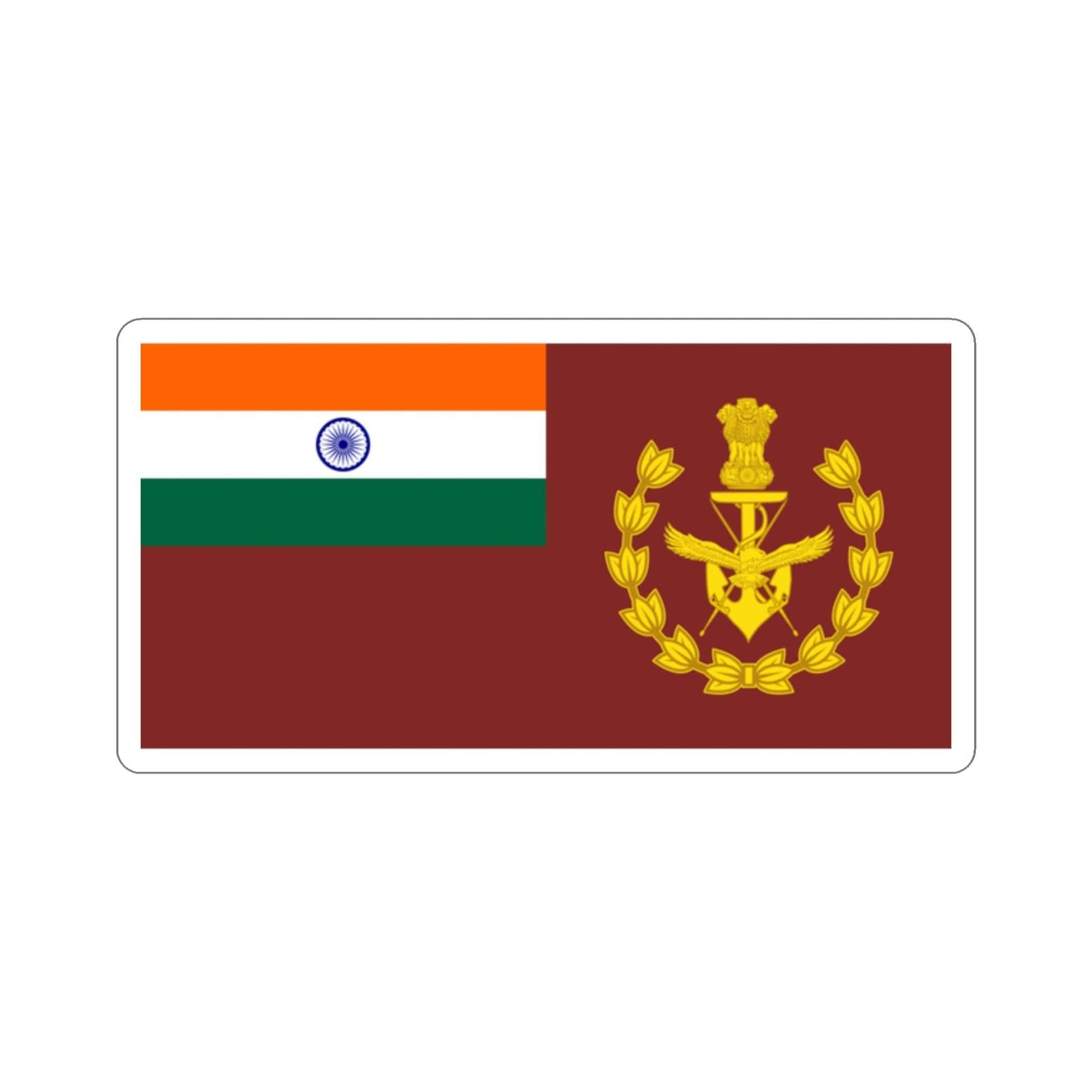 Flag of Chief of Defence Staff (India) STICKER Vinyl Die-Cut Decal-2 Inch-The Sticker Space