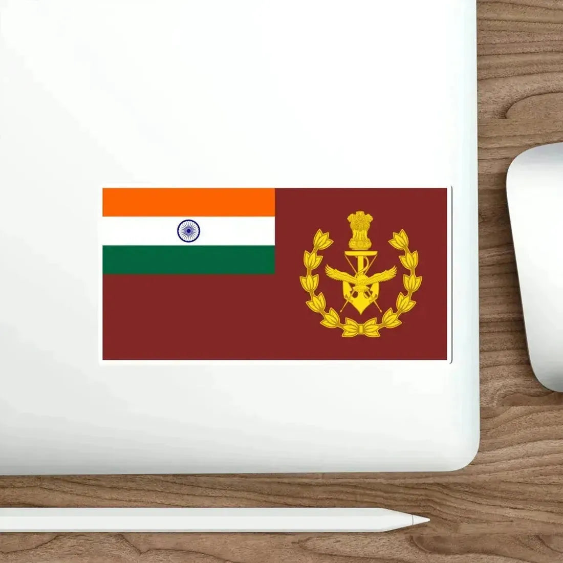 Flag of Chief of Defence Staff (India) STICKER Vinyl Die-Cut Decal - The Sticker Space