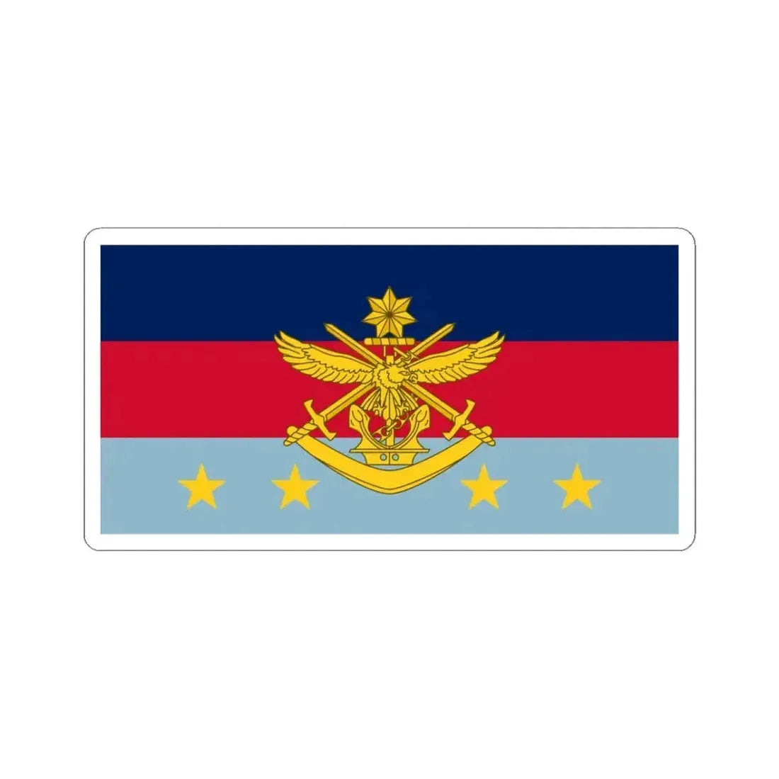 Flag of Chief of the Defence Force Australia (Australia) STICKER Vinyl Kiss-Cut Decal 3 Inch White - The Sticker Space