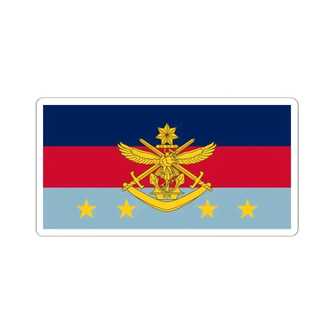 Flag of Chief of the Defence Force Australia (Australia) STICKER Vinyl Kiss-Cut Decal 4 Inch White - The Sticker Space