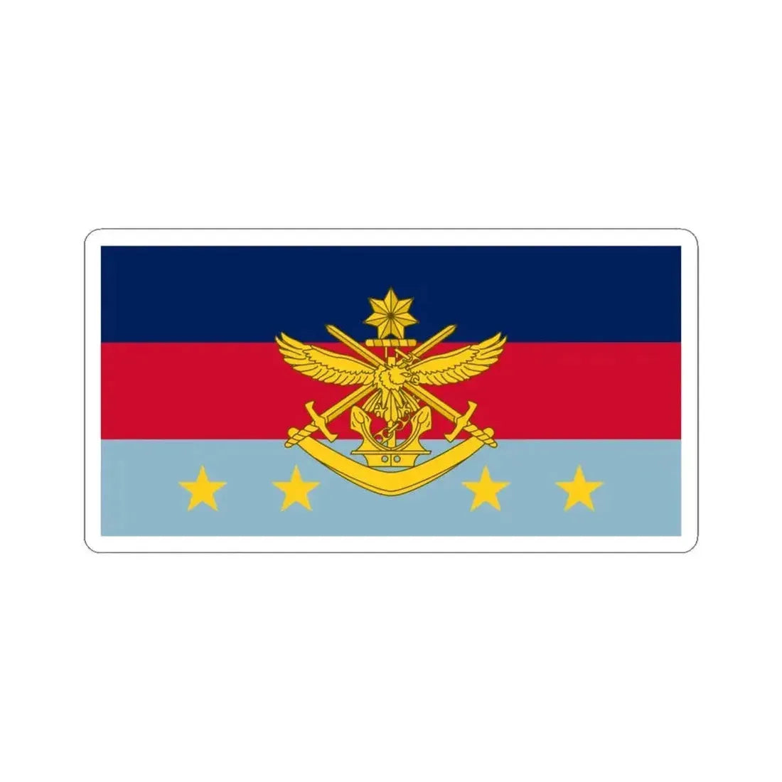 Flag of Chief of the Defence Force Australia (Australia) STICKER Vinyl Kiss-Cut Decal 6 Inch White - The Sticker Space