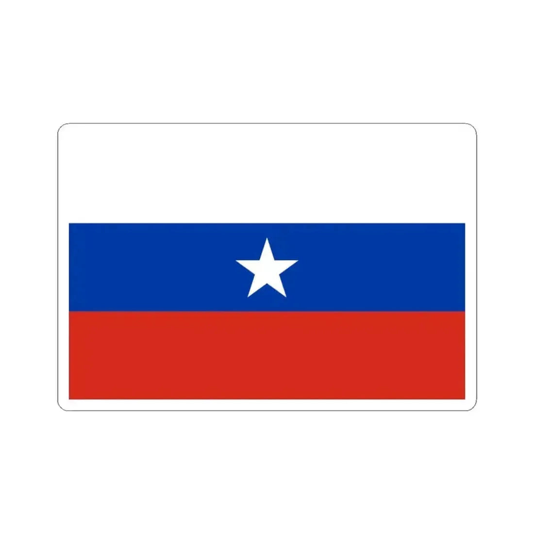 Flag of Chile 1817 2nd (Chile) STICKER Vinyl Kiss-Cut Decal 3 Inch White - The Sticker Space