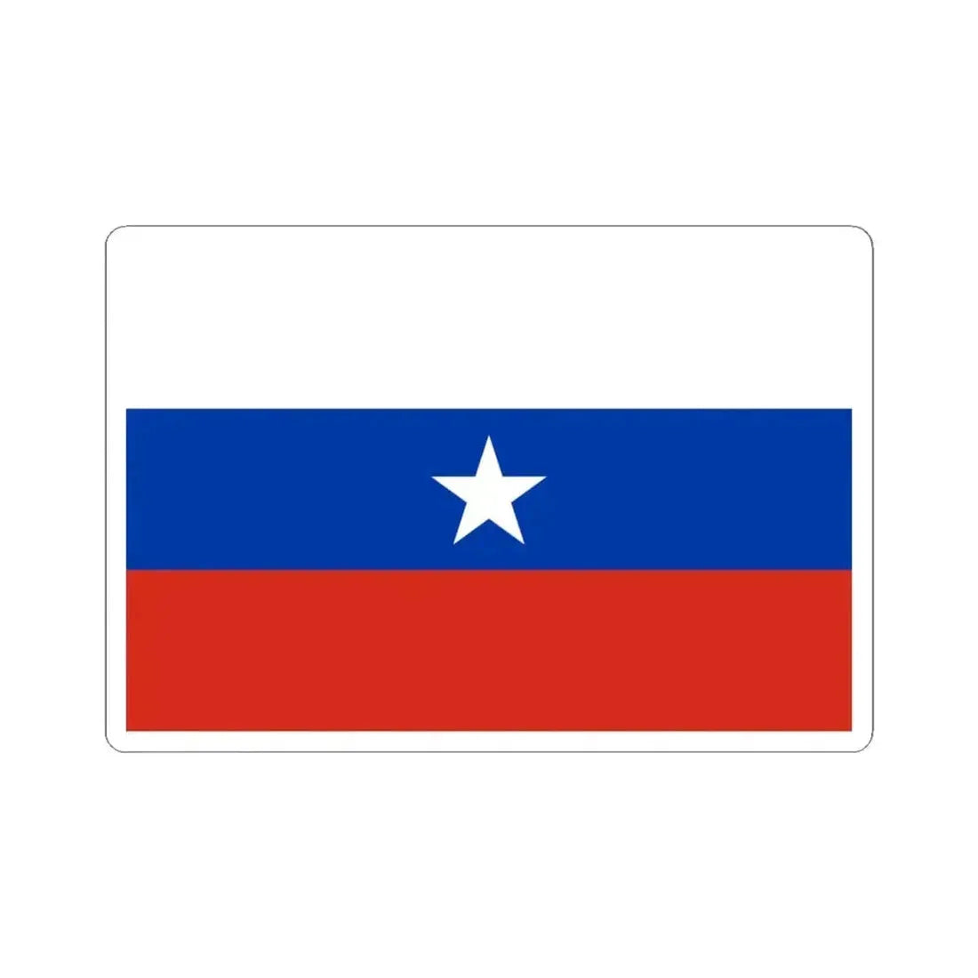Flag of Chile 1817 2nd (Chile) STICKER Vinyl Kiss-Cut Decal 4 Inch White - The Sticker Space
