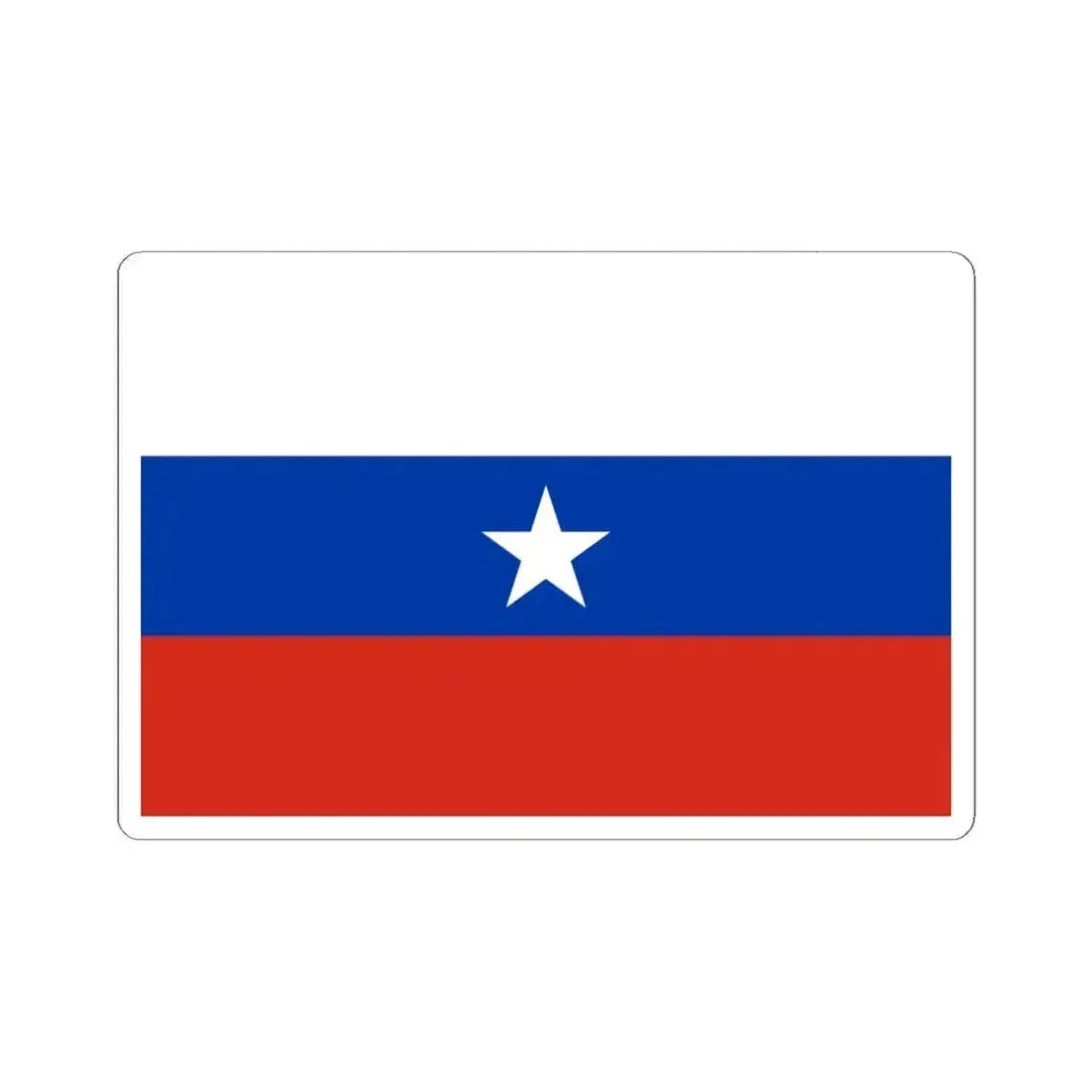 Flag of Chile 1817 2nd (Chile) STICKER Vinyl Kiss-Cut Decal 6 Inch White - The Sticker Space