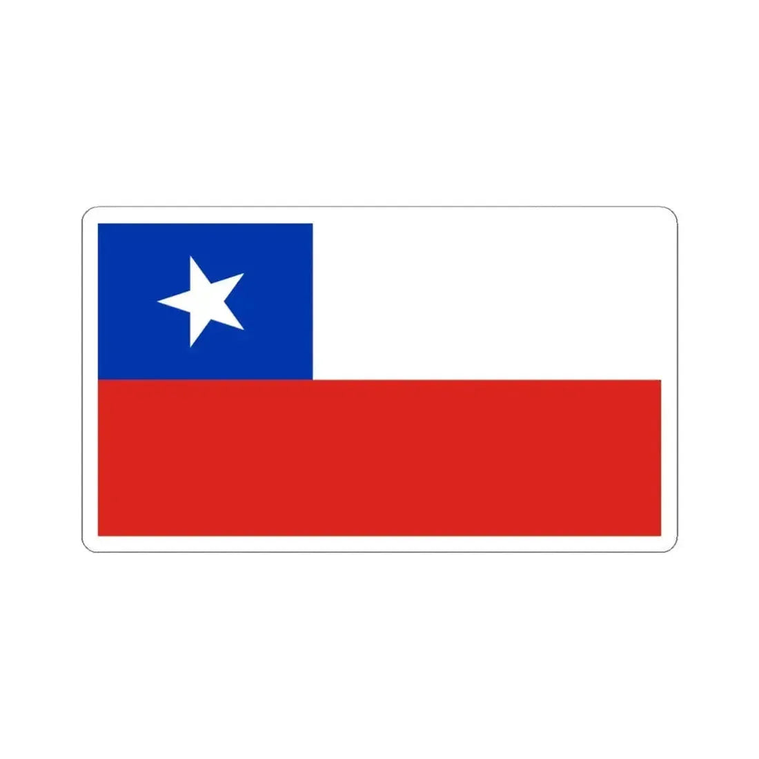 Flag of Chile 1818-1912 (Chile) STICKER Vinyl Kiss-Cut Decal 4 Inch White - The Sticker Space