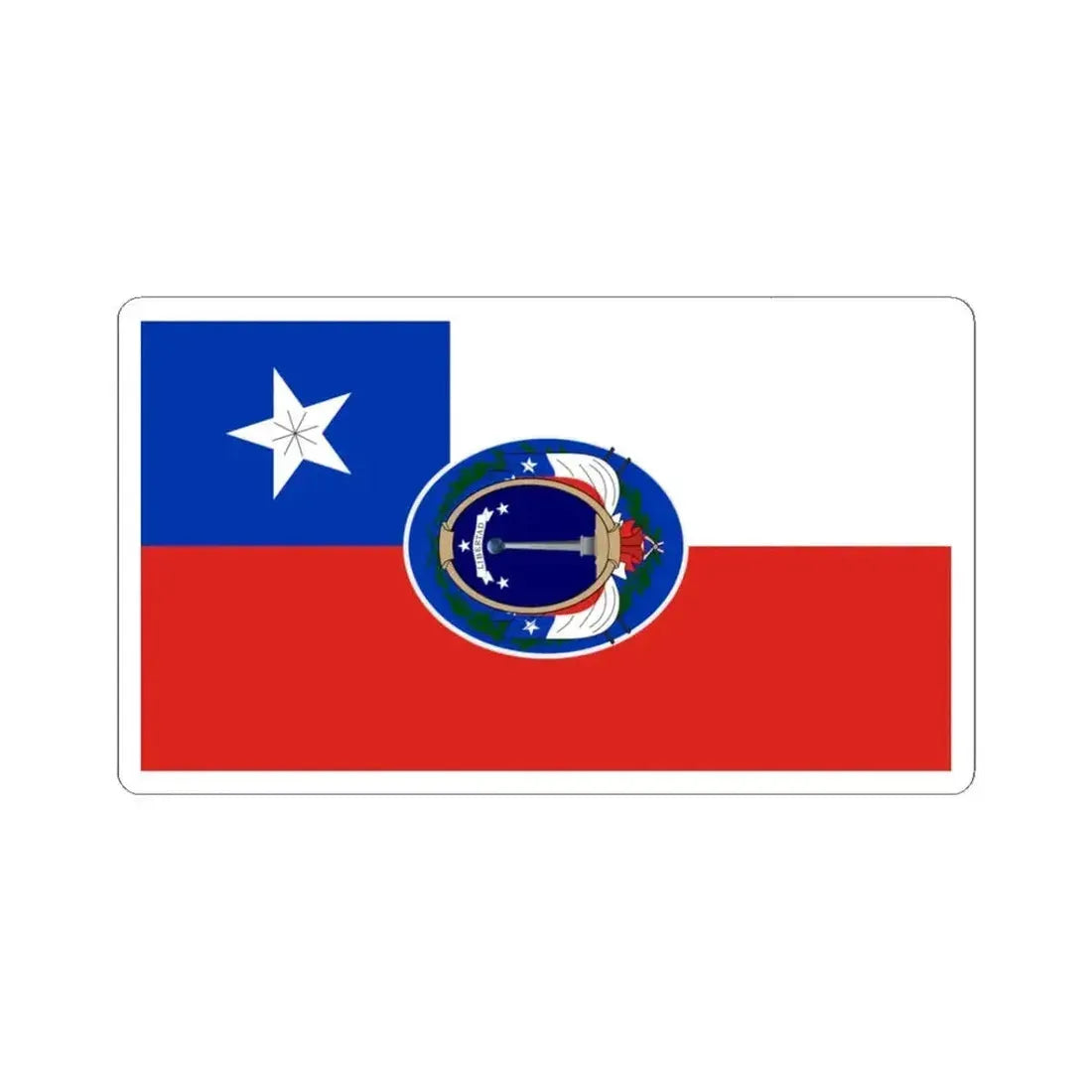 Flag of Chile 1818 (Chile) STICKER Vinyl Kiss-Cut Decal 3 Inch White - The Sticker Space