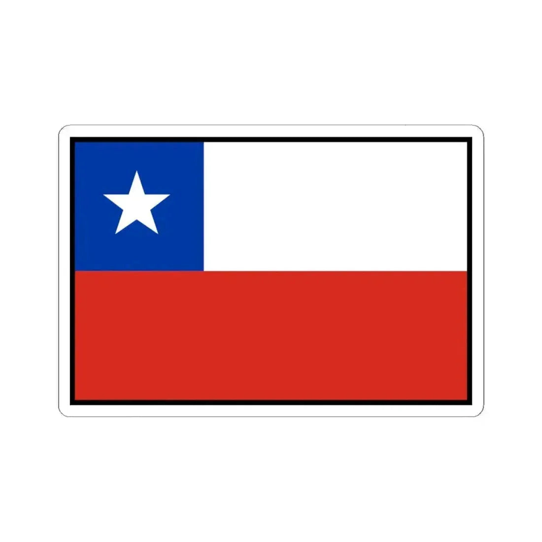 Flag of Chile bordered (Chile) STICKER Vinyl Kiss-Cut Decal 6 Inch White - The Sticker Space