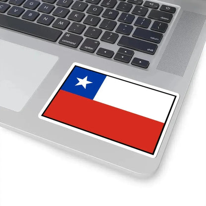 Flag of Chile bordered (Chile) STICKER Vinyl Kiss-Cut Decal - The Sticker Space