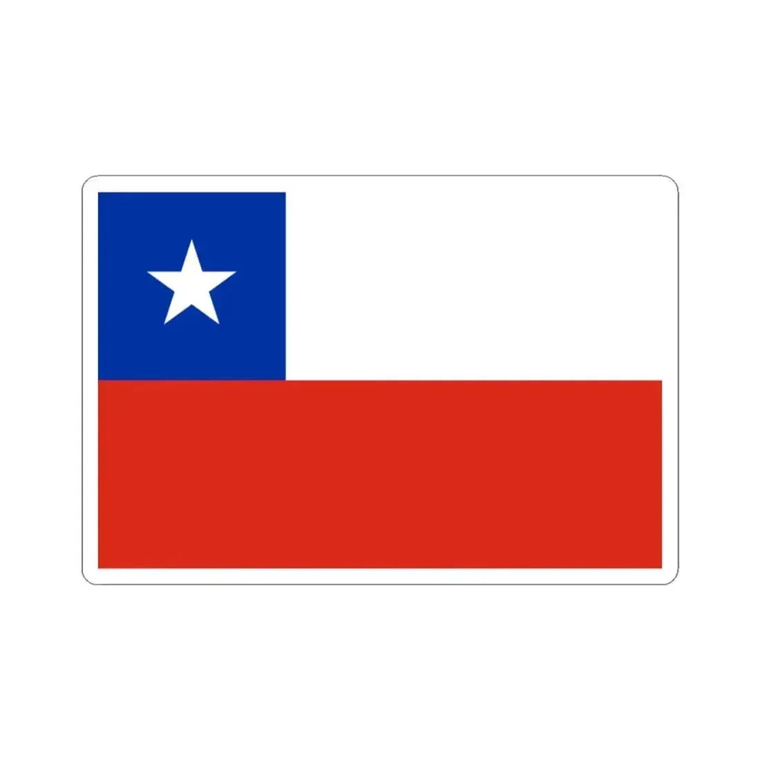 Flag of Chile (Chile) STICKER Vinyl Kiss-Cut Decal 3 Inch White - The Sticker Space